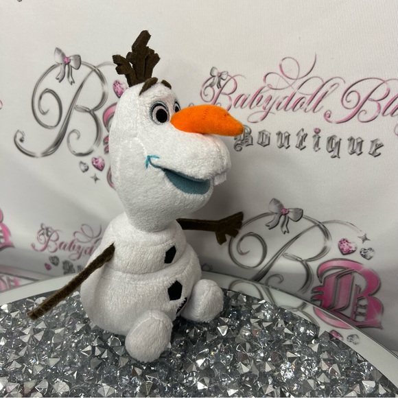 Disney Olaf frozen plush snowman ⛄️ stuffed animal plushie white shimmer cute - Picture 5 of 8